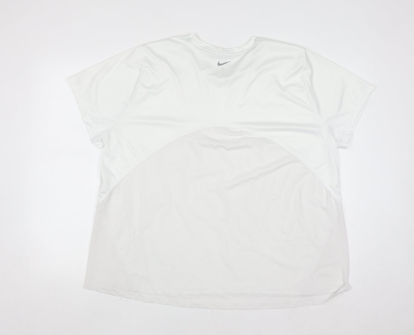 Nike Men's White 2XL Dri-FIT Running Sports T-Shirt