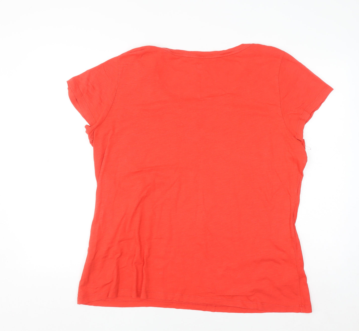Tommy Hilfiger Women's Red 2XL Short Sleeve Cotton T-Shirt