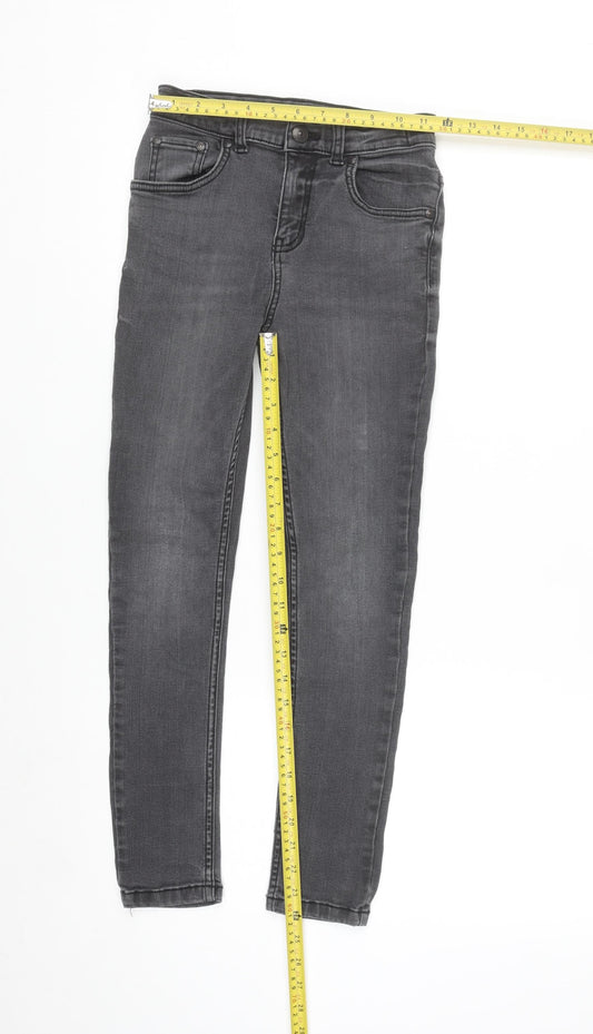 Tu Girls Grey Skinny Jeans 10 Years Cotton Blend Stretch Denim