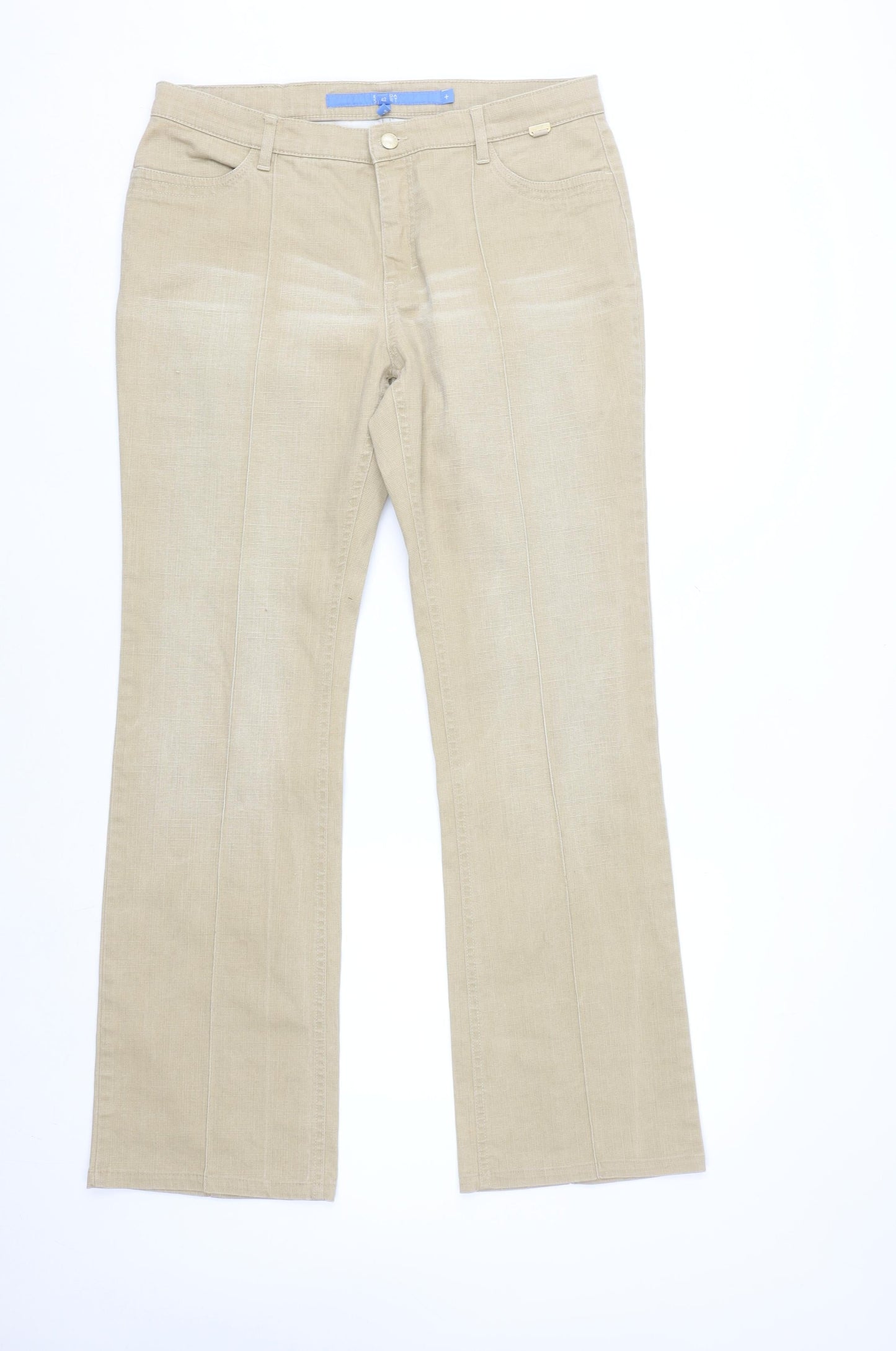 Escada Sport Women's Beige Chino Style Trousers Size 14 Cotton Blend