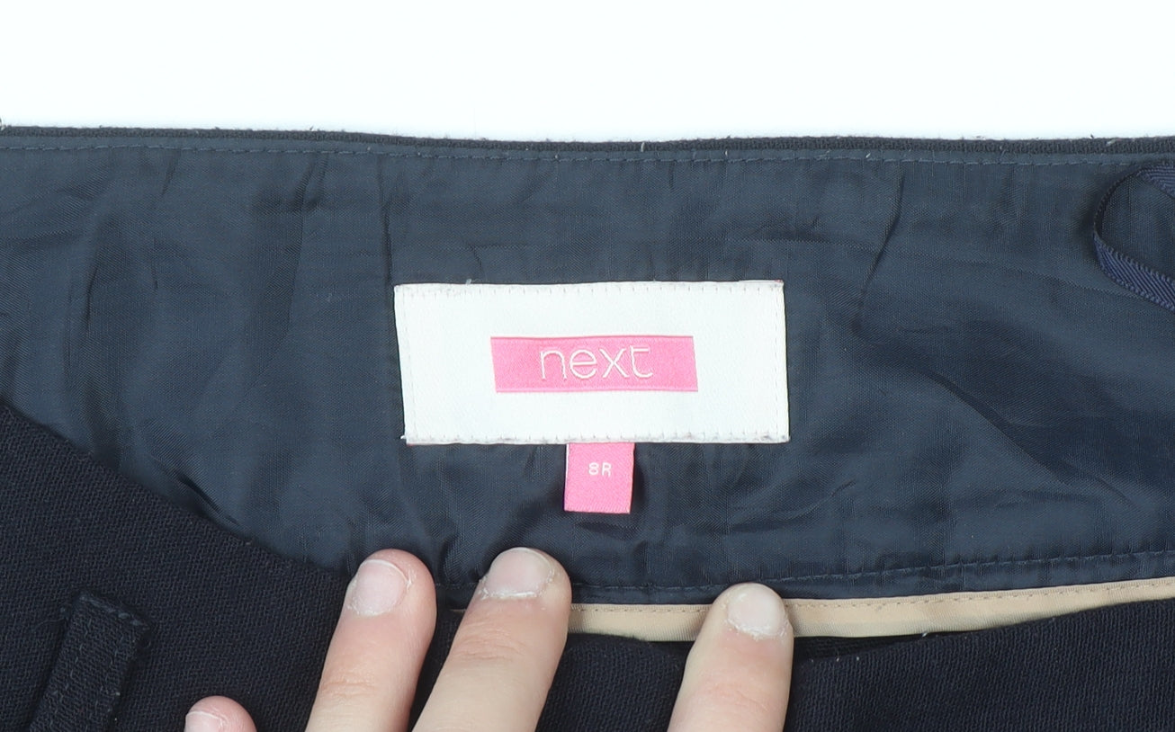 Next Women Black Size 8 Regular Dress Pants Work Trousers