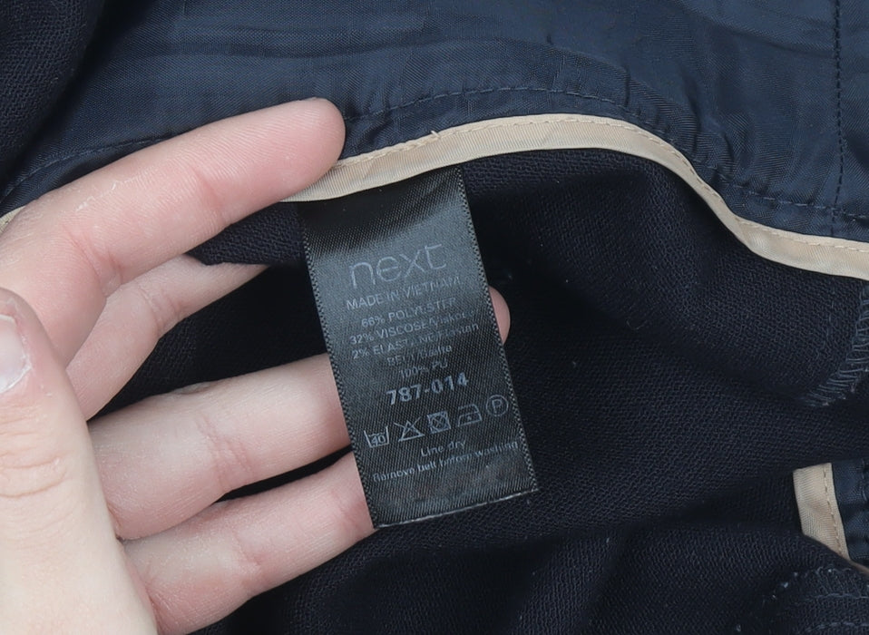 Next Women Black Size 8 Regular Dress Pants Work Trousers