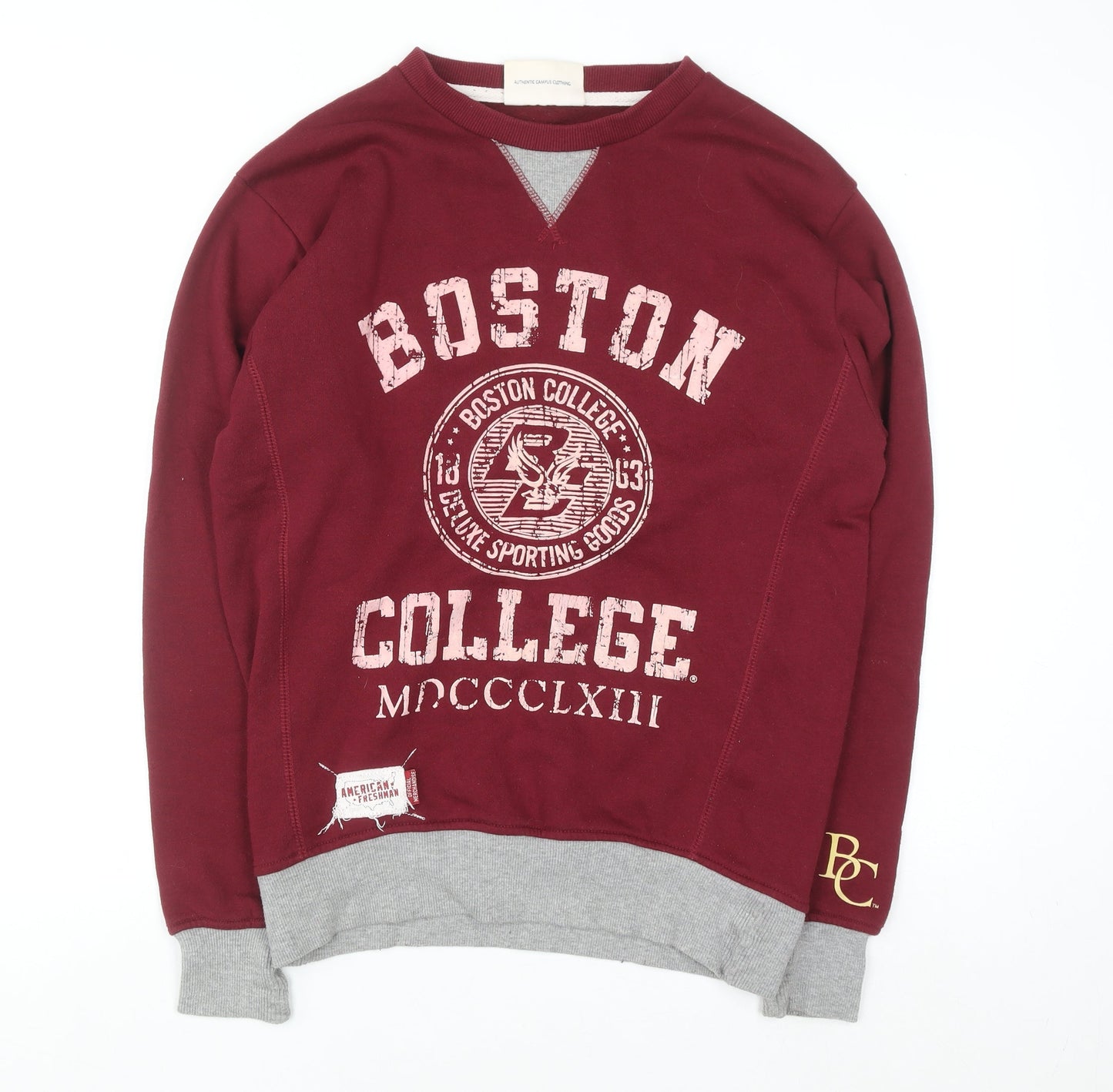 American Freshman Women's Burgundy Boston College Pullover Sweatshirt M