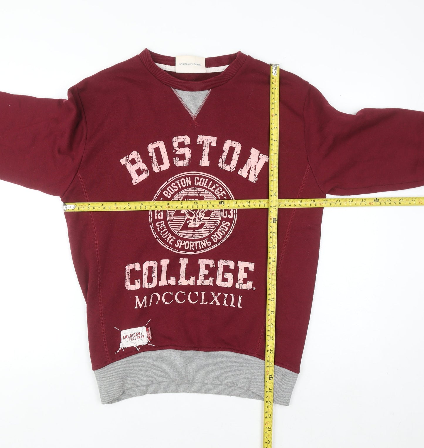 American Freshman Women's Burgundy Boston College Pullover Sweatshirt M