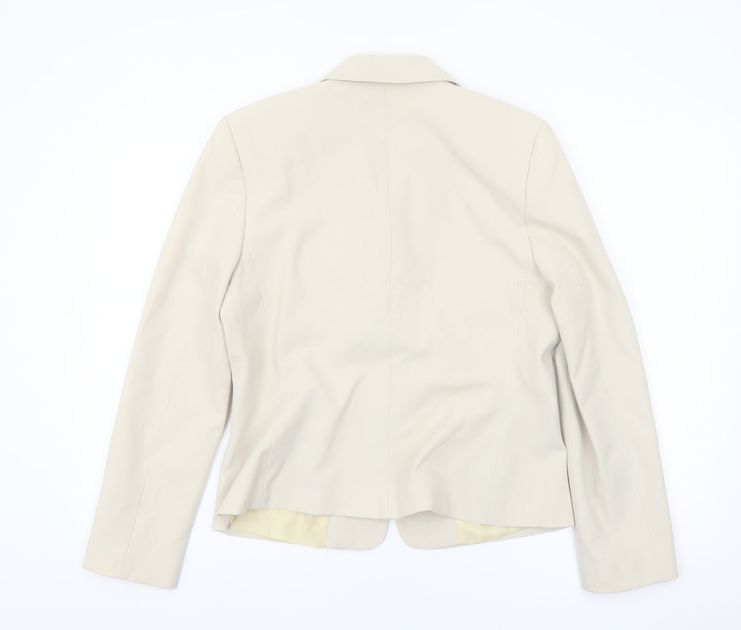 Marks and Spencer Women Beige Single-Breasted Suit Jacket UK 12