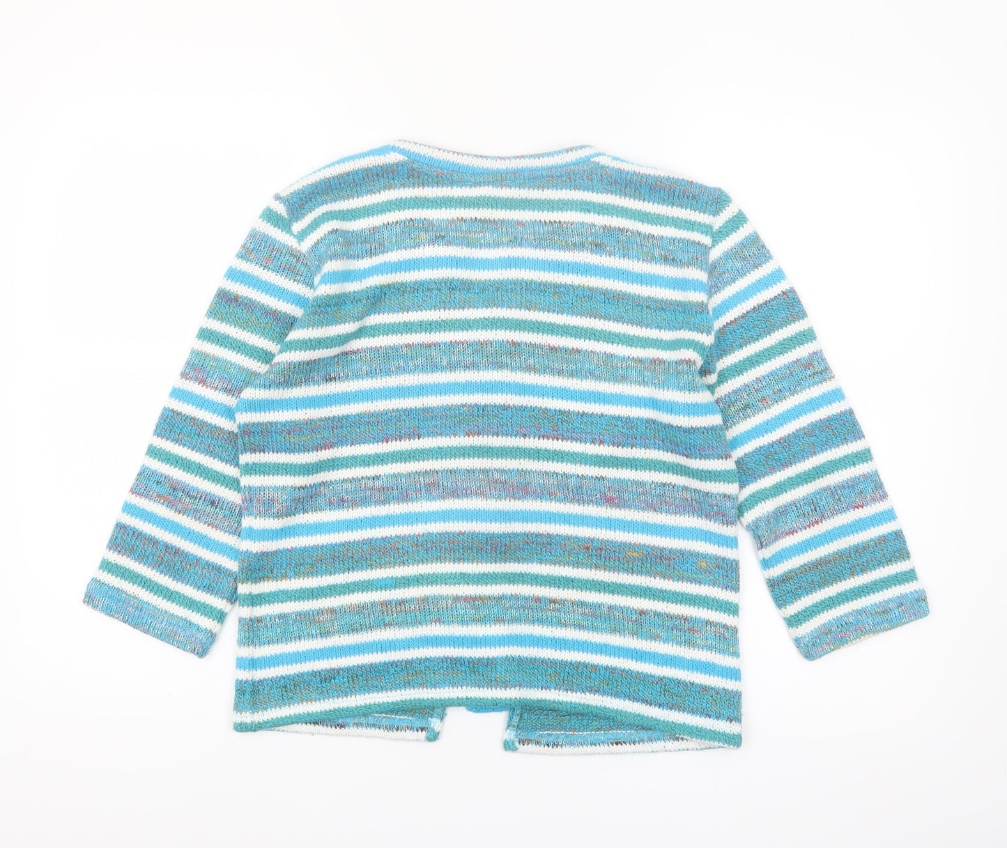 Marks and Spencer Women Blue Striped Knit Cardigan Size 16