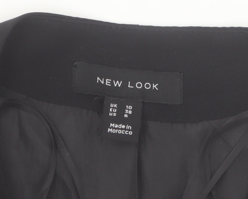 New Look Women's Black Suit Waistcoat UK 10 Classic Tailored V-Neck