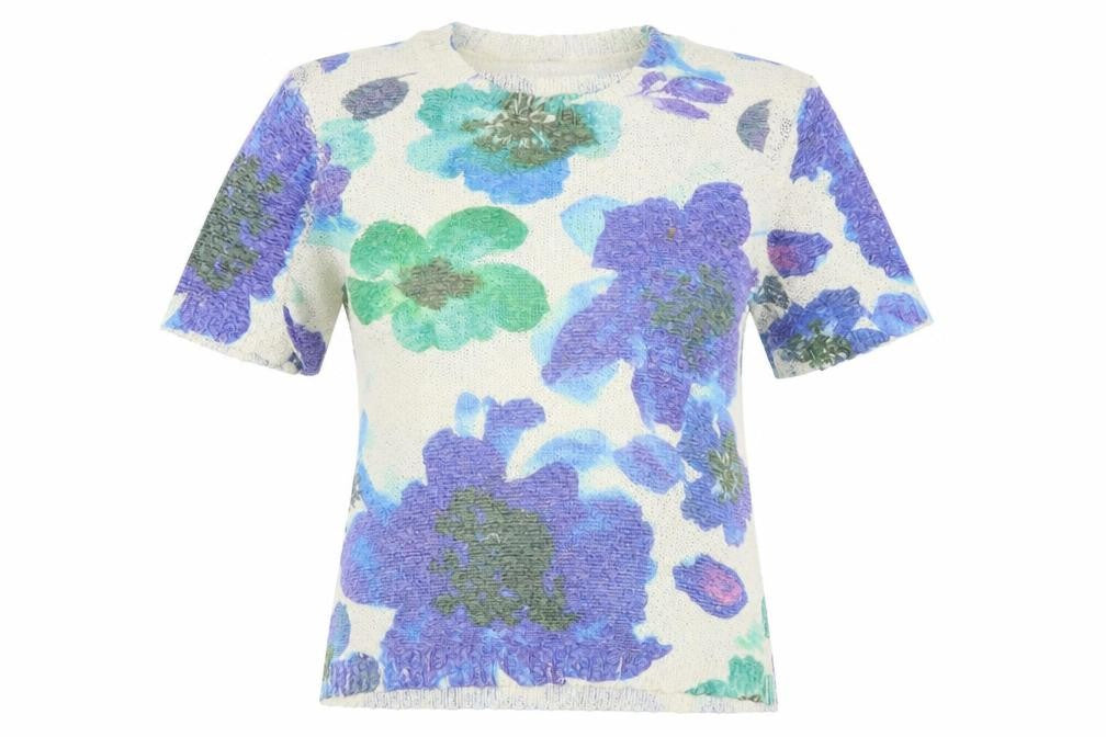 Paco Boutique Women’s Multicoloured Floral Knit Top Size 14