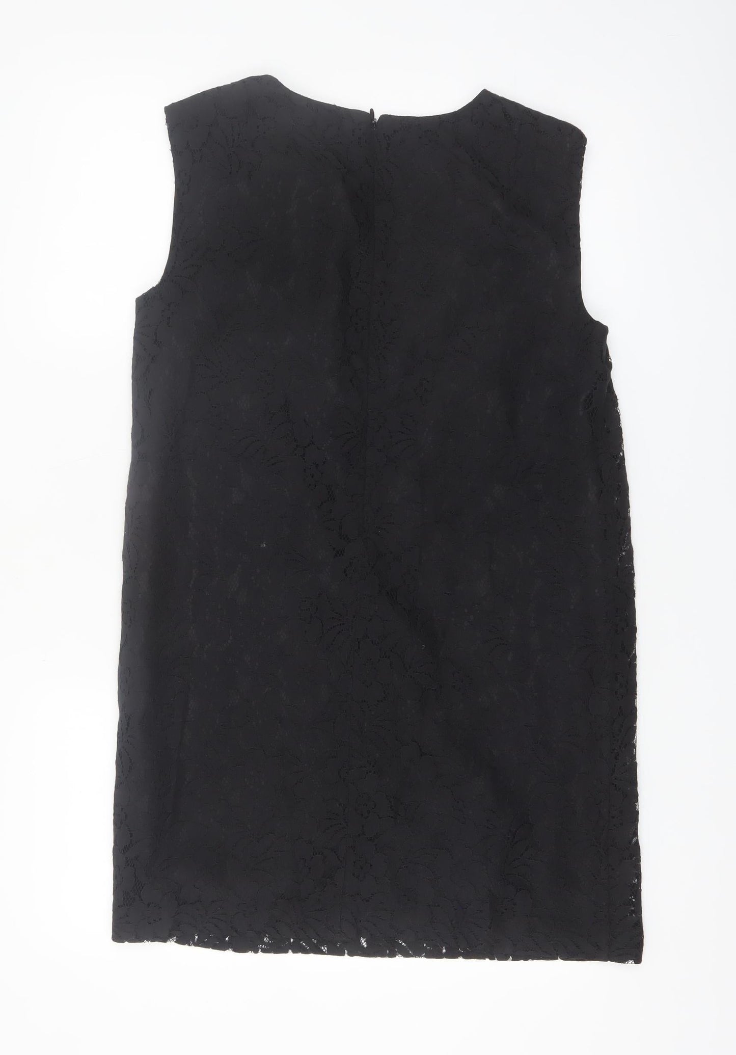 French Connection Women's Black Lace Shift Dress Size 6