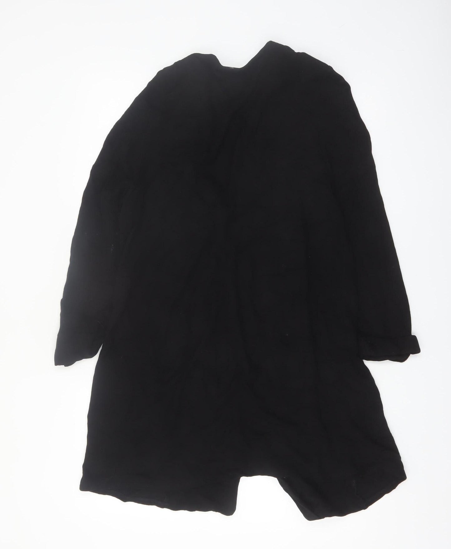 Wallis Womens Black XL Long Sleeve Zip Pocket Open Cardigan