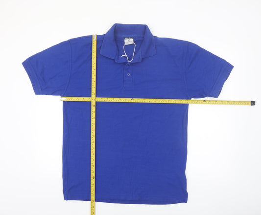 Portwest Men's Blue Short Sleeve Regular Fit Work Polo Shirt M