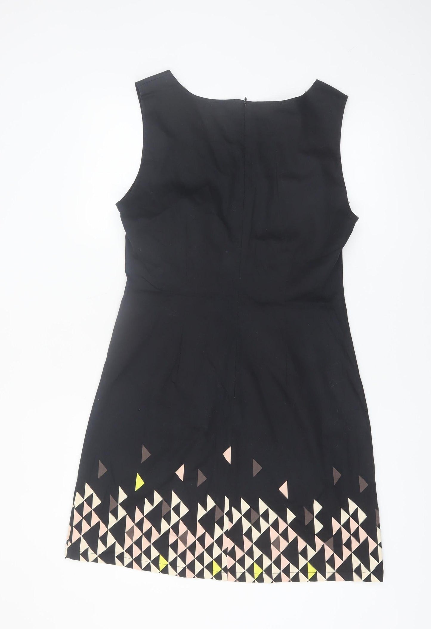 St-martins Women Black Geometric Shift Dress Size 12