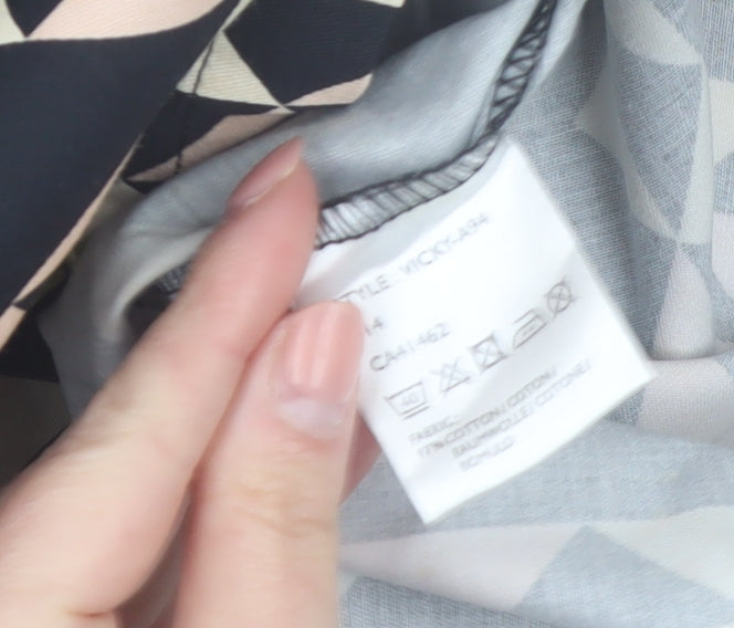 St-martins Women Black Geometric Shift Dress Size 12