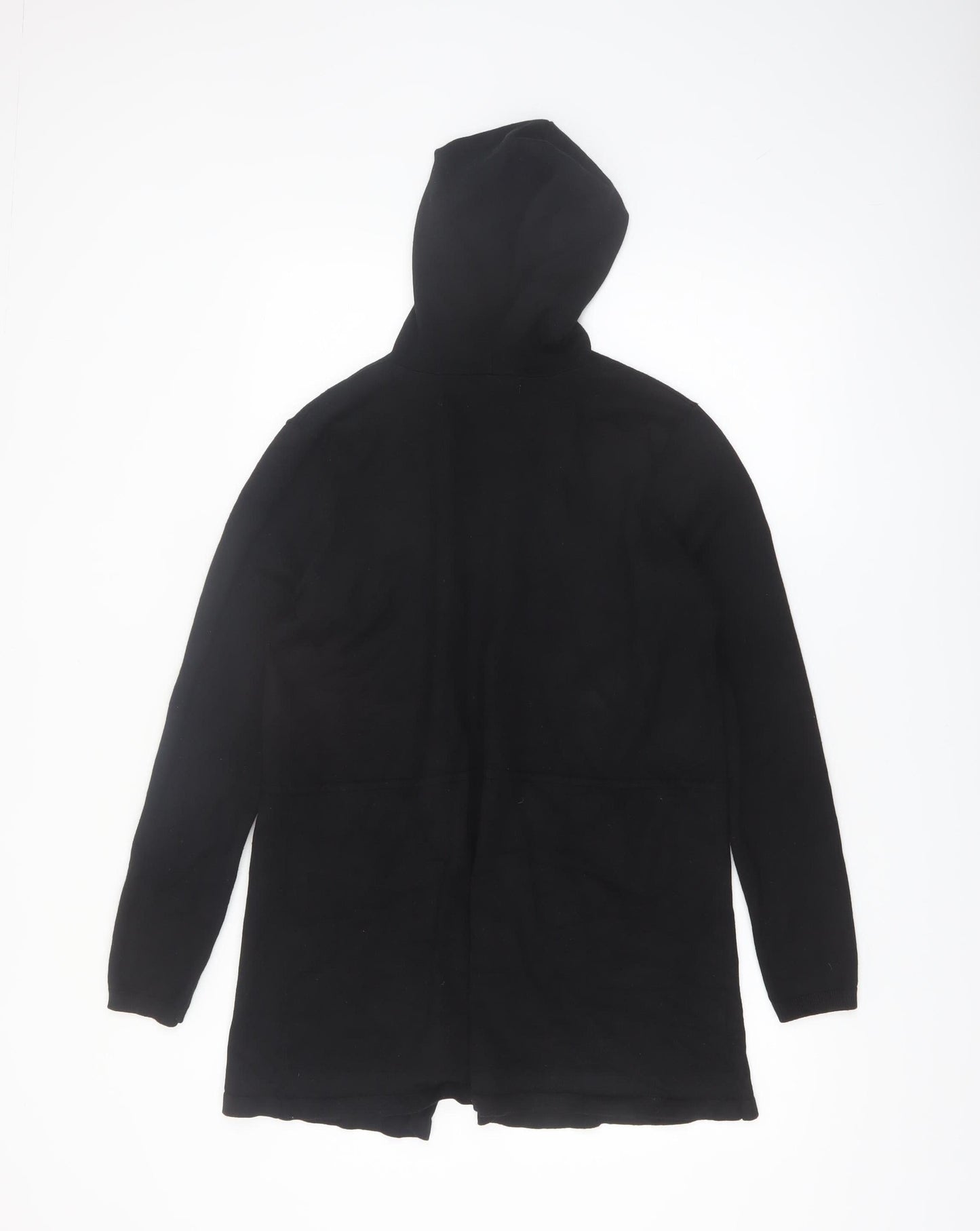 Sfera Women Black Hooded Longline Cardigan Size 14