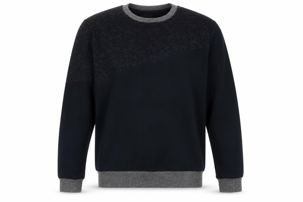 Zara Man Black & Grey Knit Pullover Sweatshirt Men's L