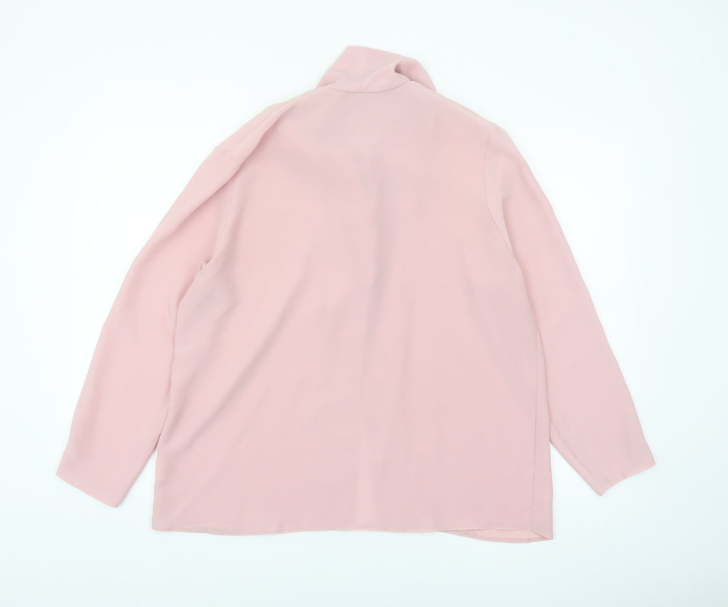 Sasha Women Pink Chiffon Long Sleeve Blouse Size 10