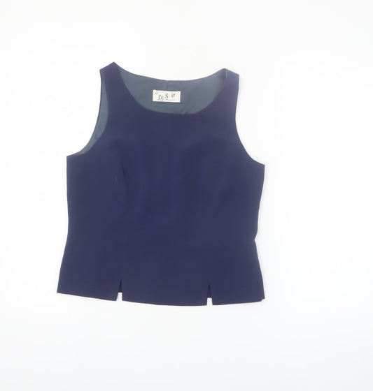 Le Soir Women’s Blue Sleeveless Formal Blouse Size 10
