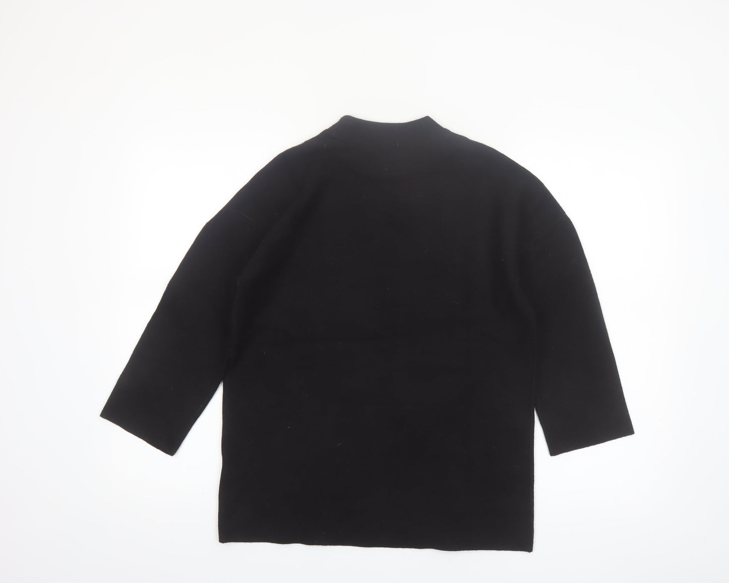 Paraphrase Womens Black Beaded High Neck 3/4 Sleeve Jumper Size 10
