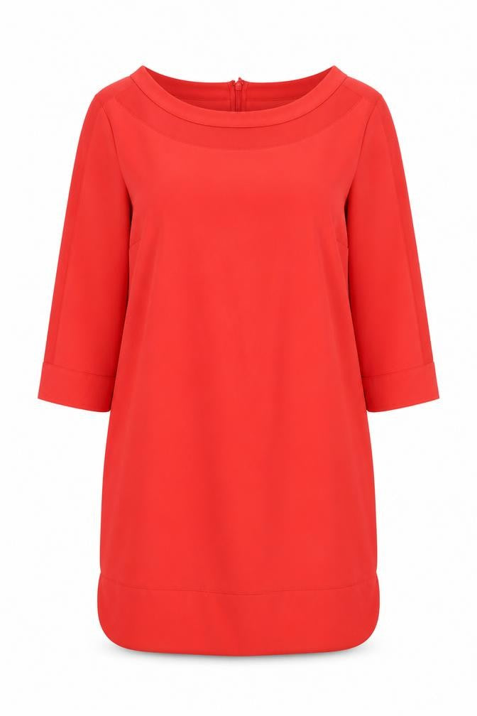 Marks & Spencer Women’s Red Shift Dress Size 14 3/4 Sleeve Knee Length
