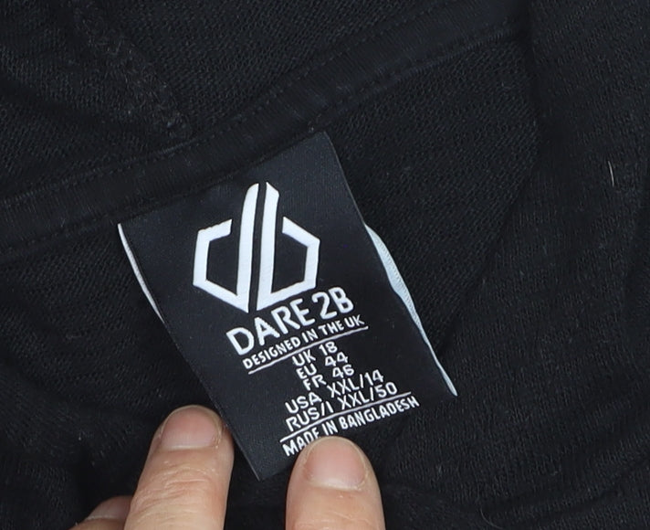 Dare 2B Women's Black UK 18 Pullover Hoodie Lightweight Activewear