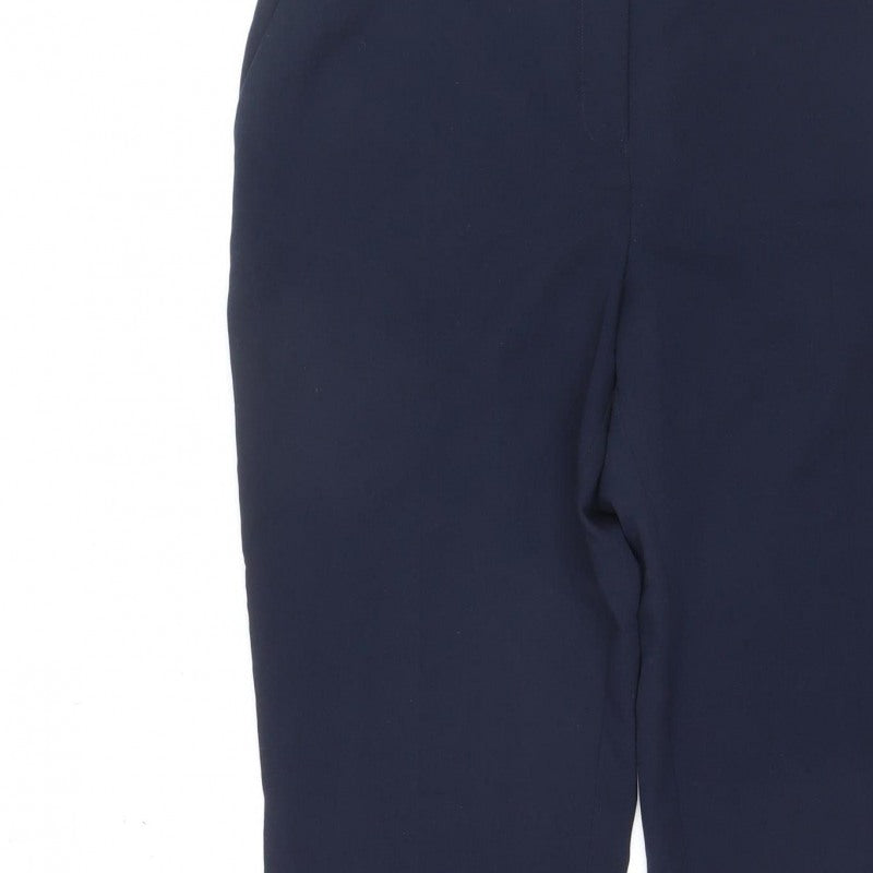 Dunnes Women's Blue Size 14 Tailored Straight Trousers