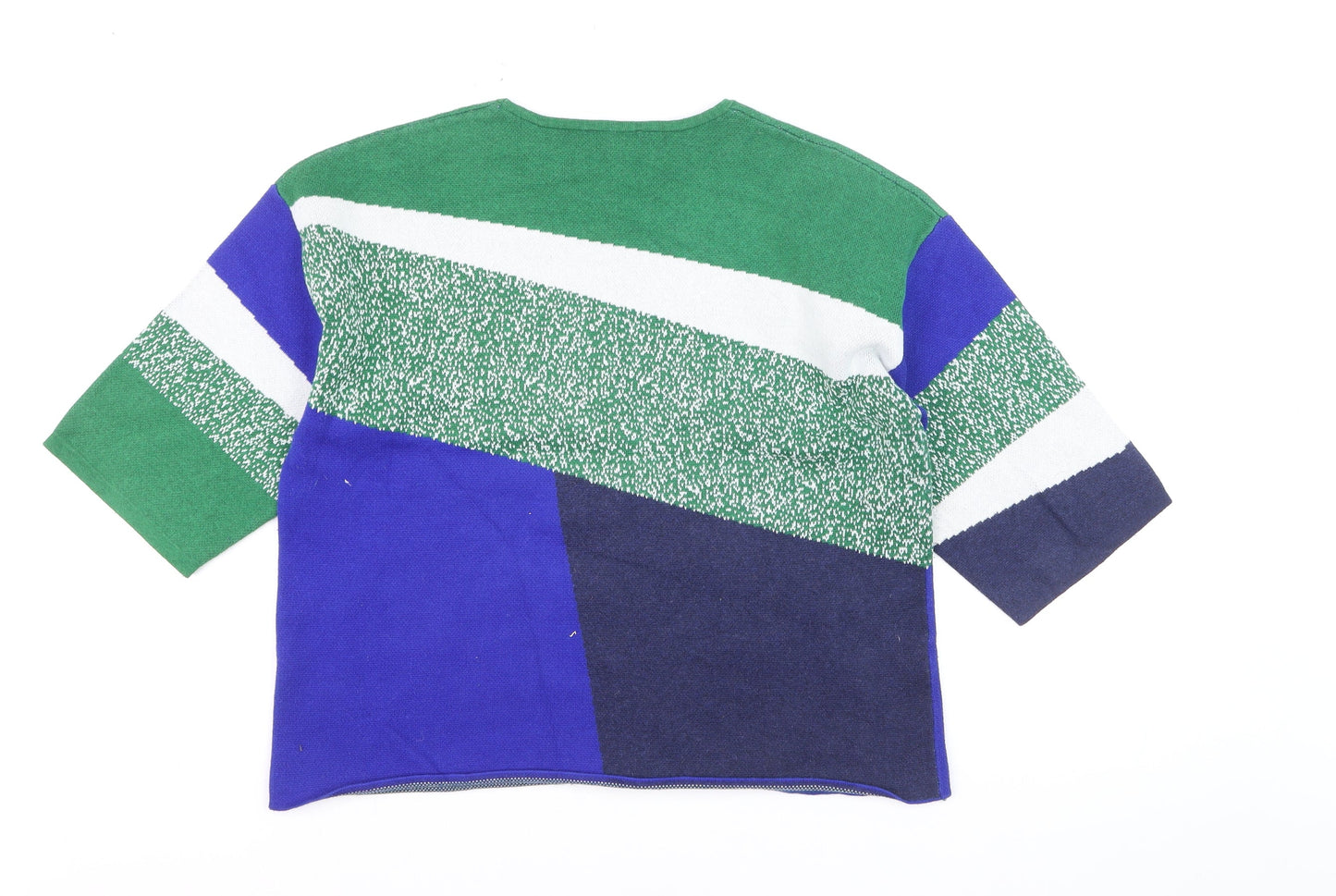 Marble Womens Multicoloured Geometric Cotton Knit Jumper Size L
