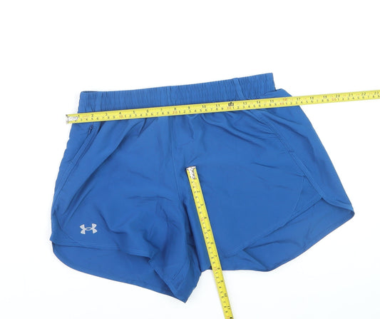 Under Armour Boys Blue S Athletic Running Shorts Quick Dry Breathable