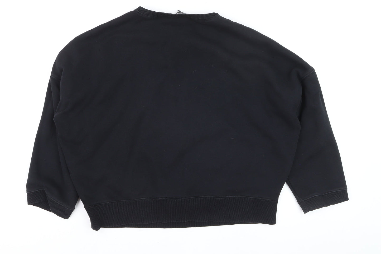 Diesel Womens Black M Pullover Sweatshirt Star Logo Crew Neck