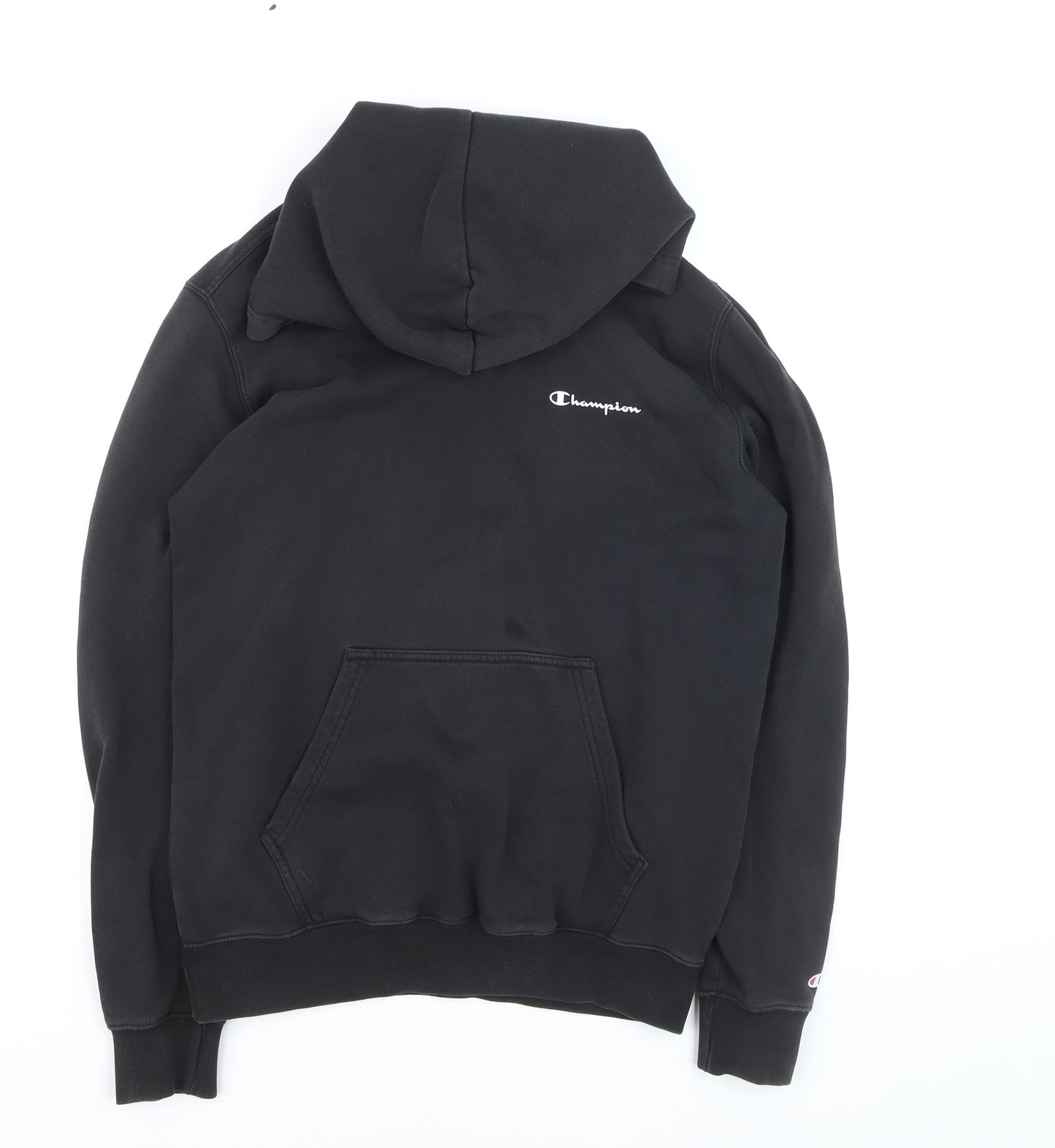 Champion Men's Black Pullover Hoodie Large Fleece Sweatshirt