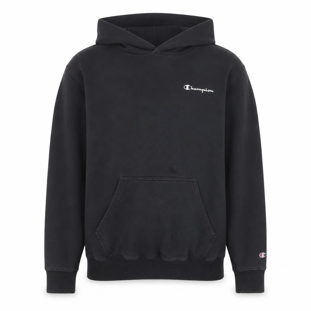 Champion Men's Black Pullover Hoodie Large Fleece Sweatshirt