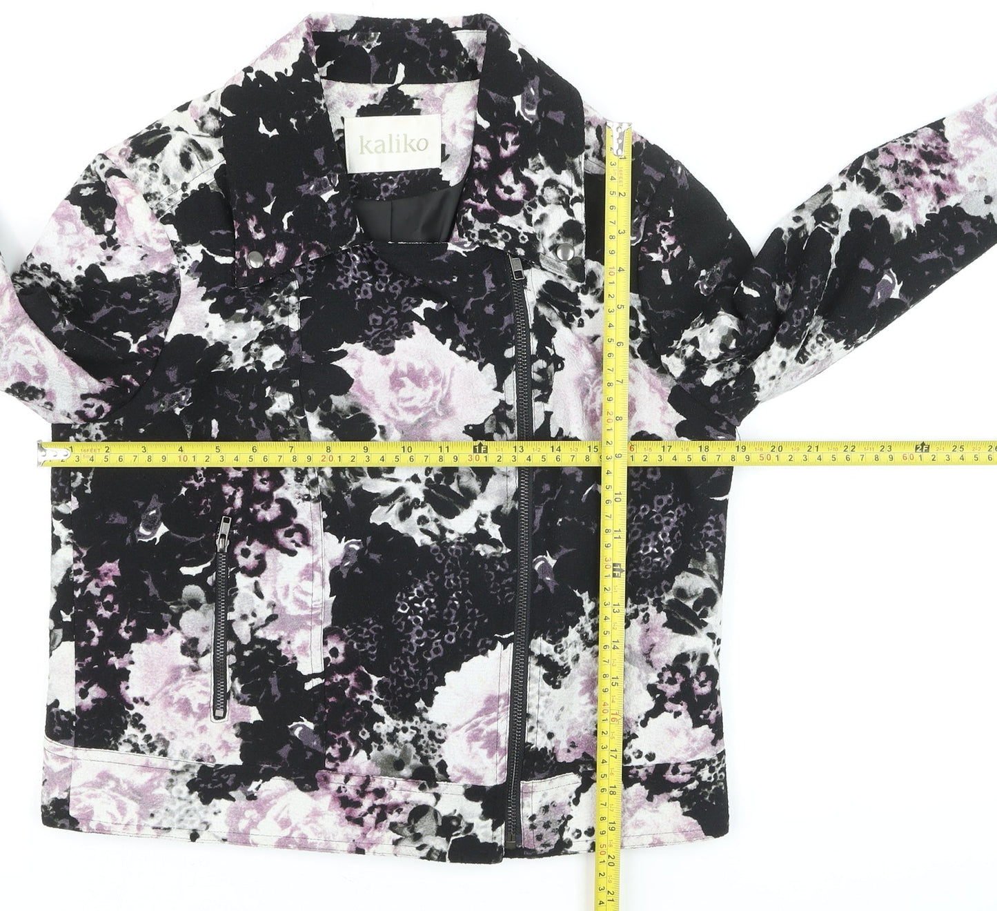 Kaliko Women's Multicoloured Floral Biker Jacket Size 12