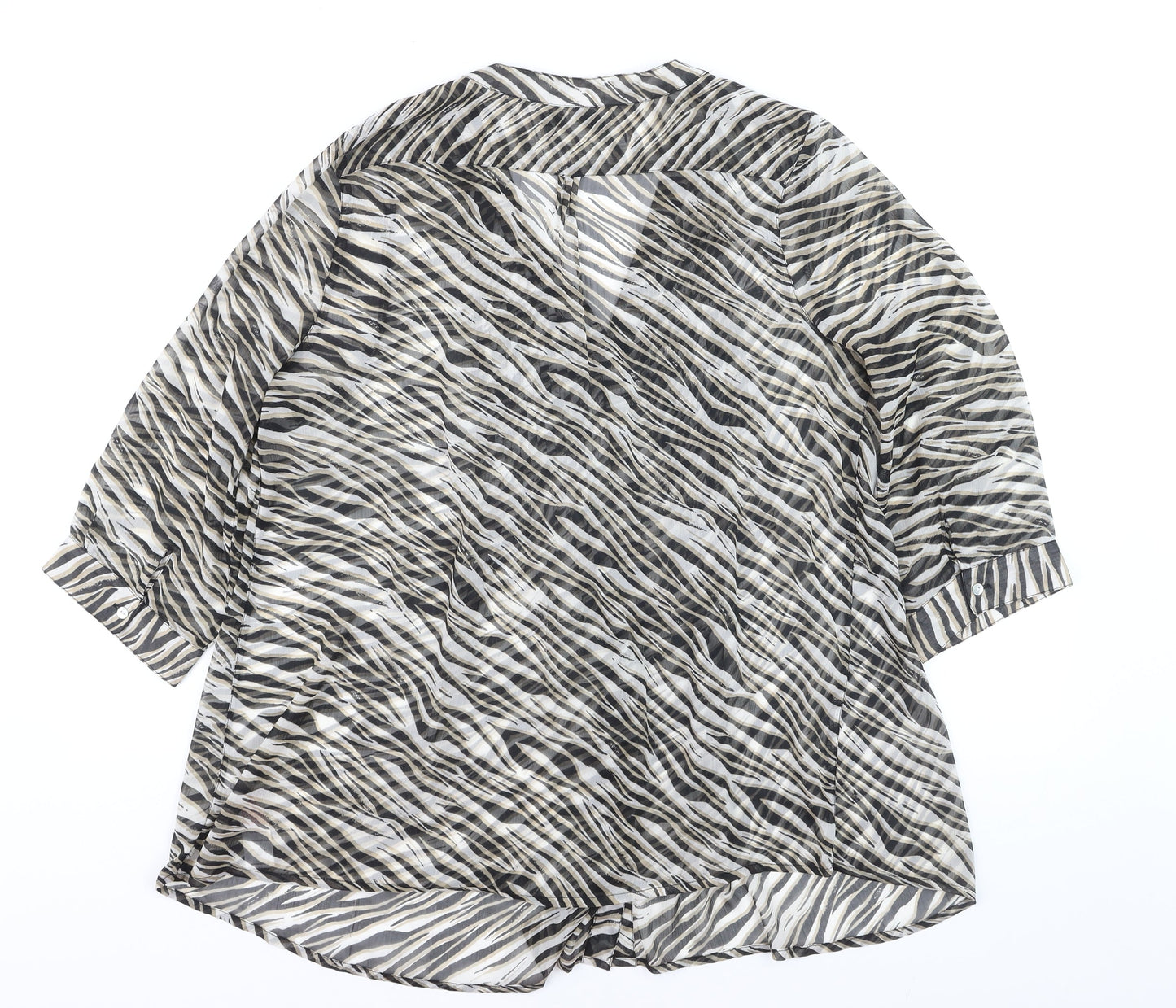 Dash Women's Multicoloured Zebra Print Tunic Blouse Size 18