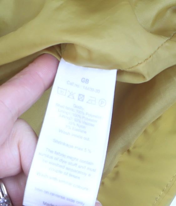 Soyaconcept Women's Yellow Puffer Jacket M Mid-Length Polyester