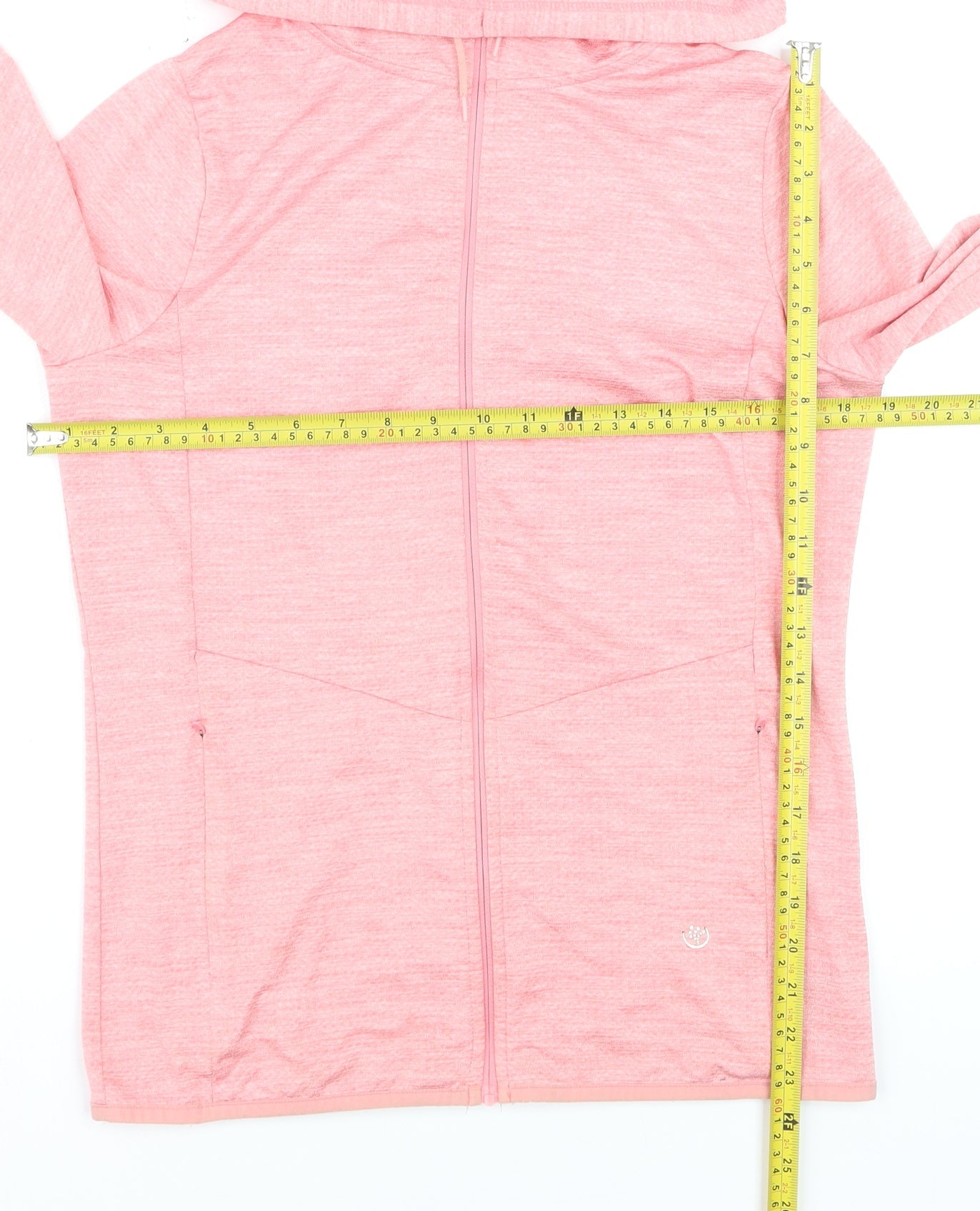 Dunnes Stores Women Pink Full Zip Hooded Sweatshirt Size S