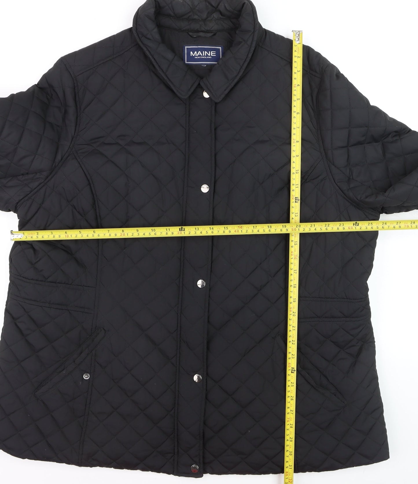 Maine New England Men's Black Quilted Jacket Size 4XL Polyester