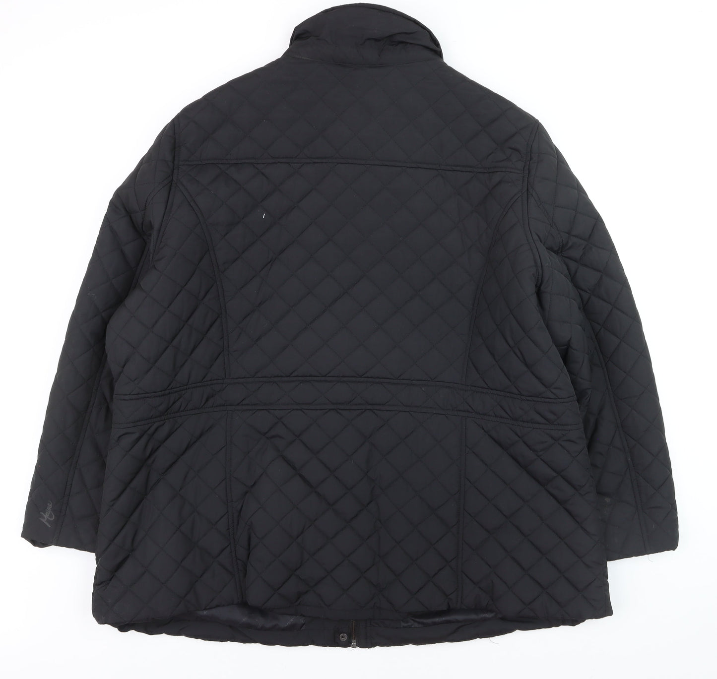 Maine New England Men's Black Quilted Jacket Size 4XL Polyester