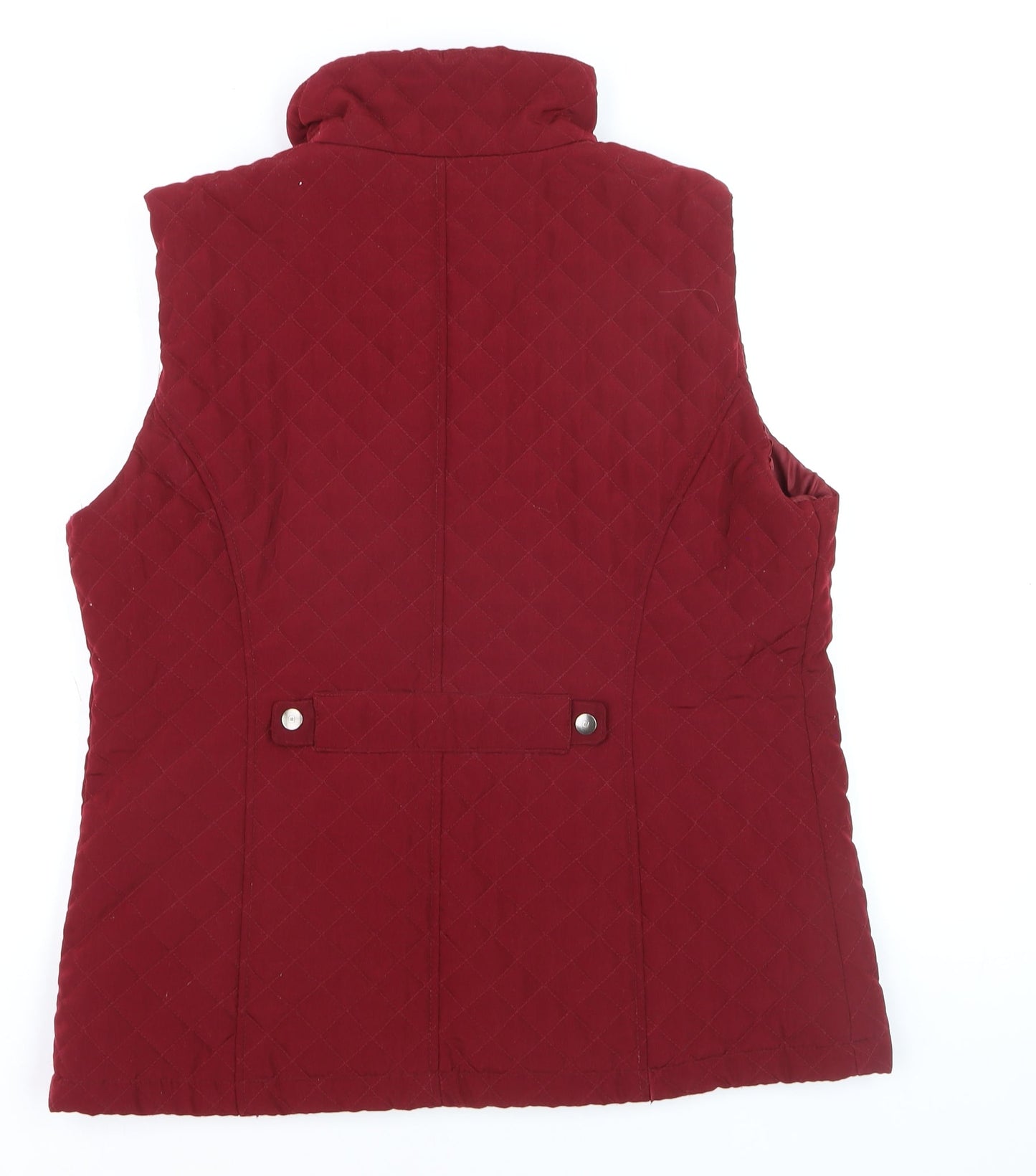 Gallery Women Red Quilted Padded Waistcoat Gilet L