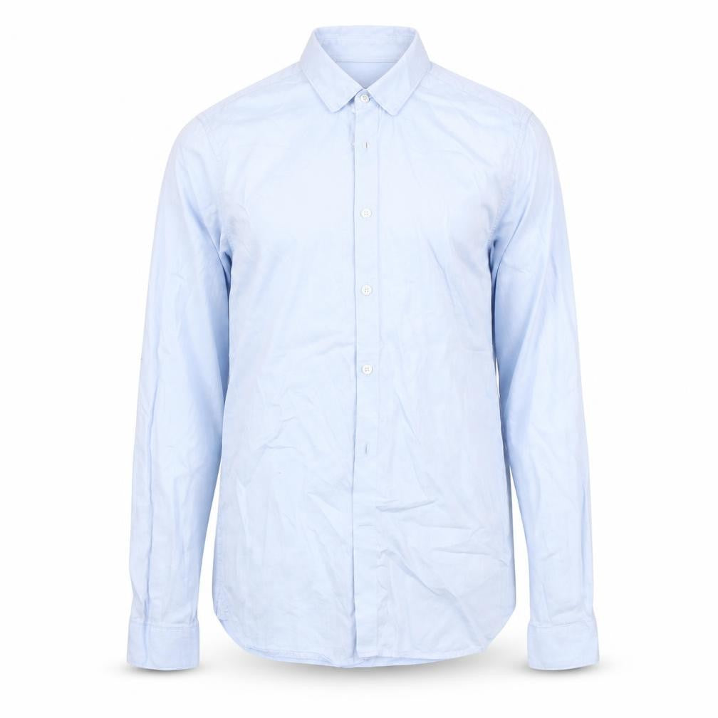 Front view of French Connection Men's Blue XS Slim Fit Long Sleeve Dress Shirt