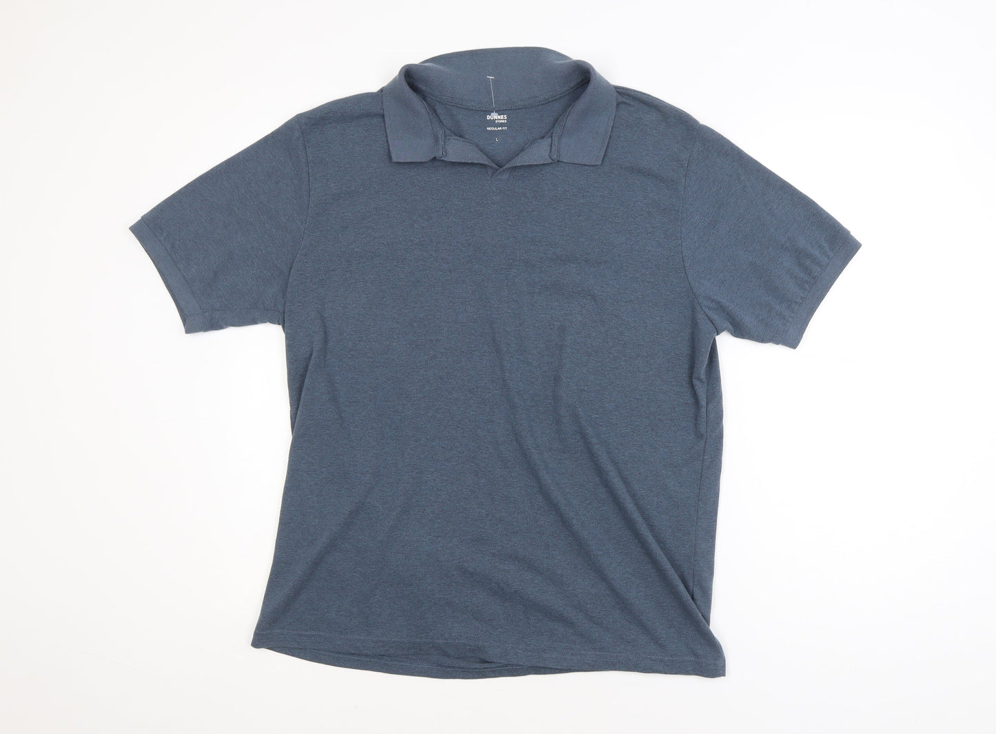 Dunnes Stores Mens Blue Regular Fit Polo Shirt Size L