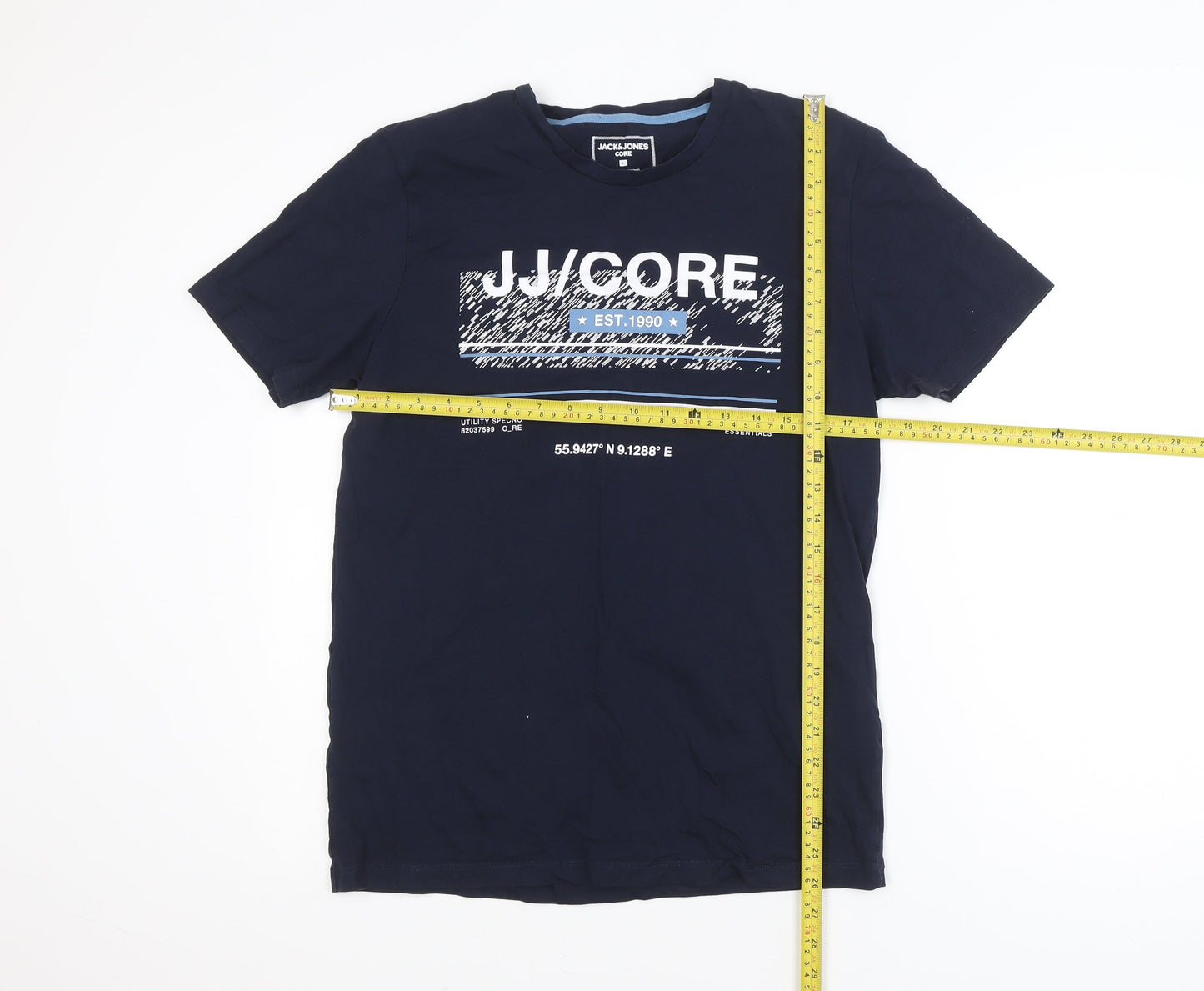 Jack & Jones Men’s Blue Graphic Print Crew Neck T-Shirt L