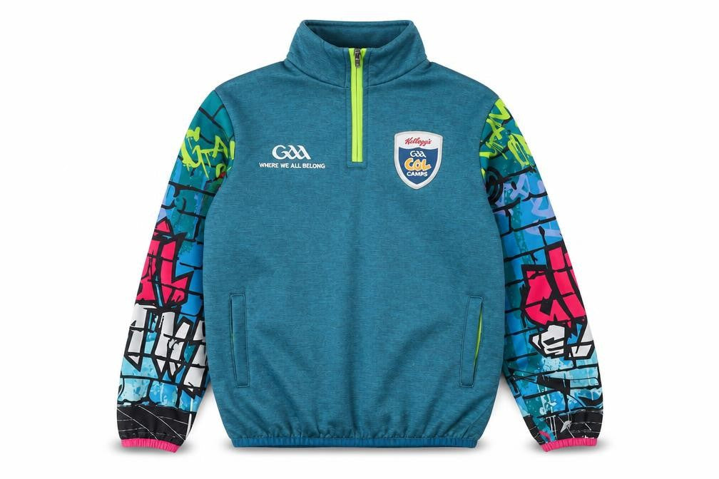 Azzurri Girls Blue 2 Years GAA Cúl Camps 1/4 Zip Pullover Sweatshirt