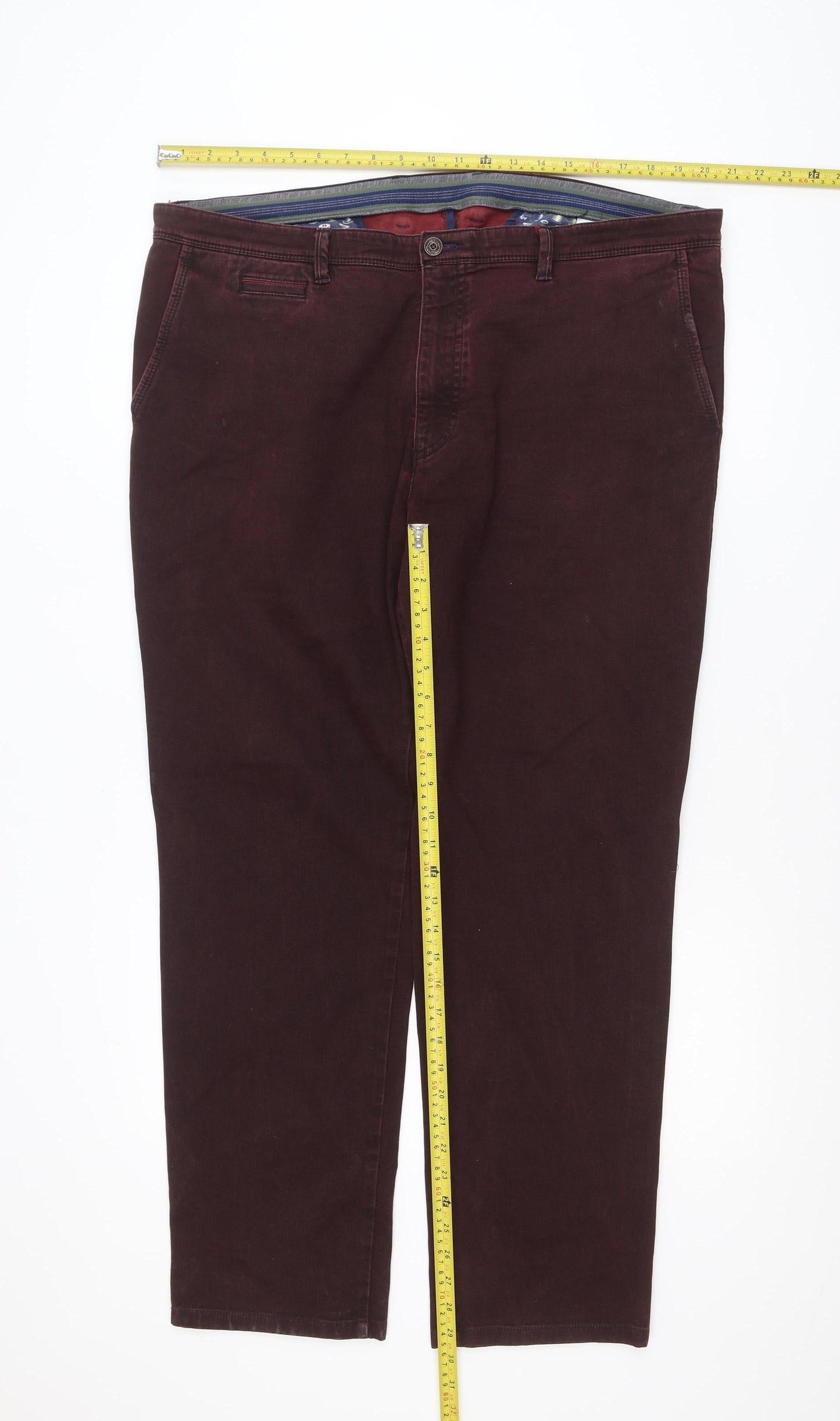 Bugatti Men's Brown 33x32 Chino Trousers Cotton Stretch