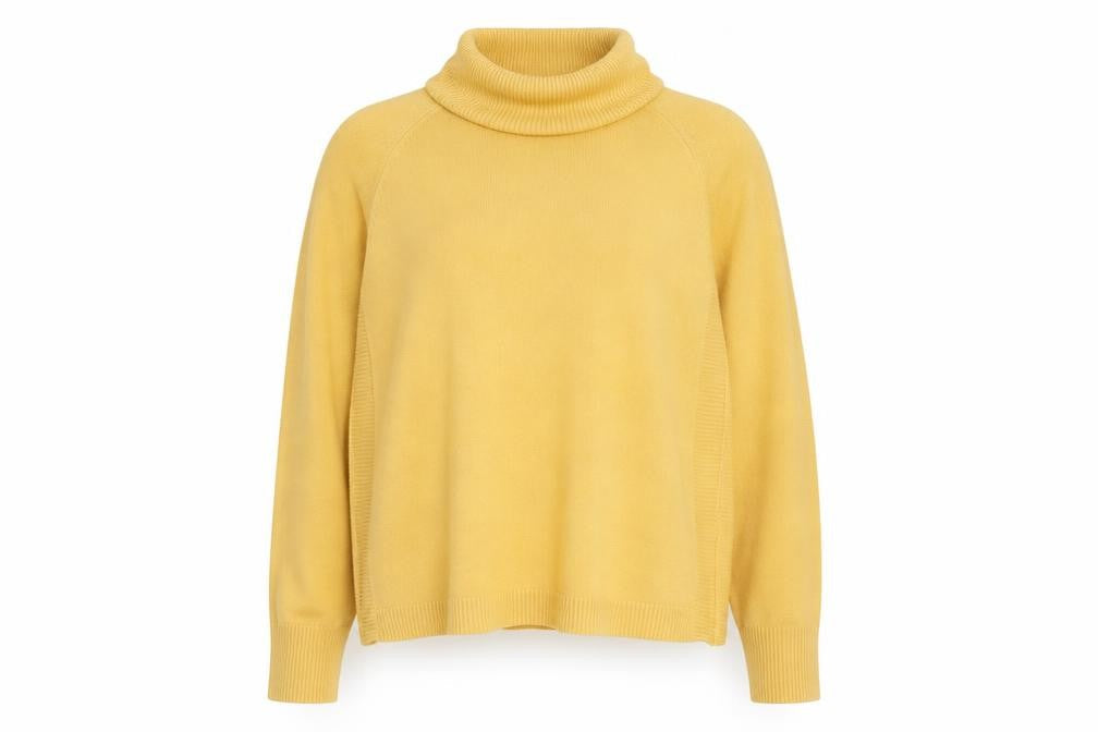 Dunnes Women’s Yellow Roll Neck Acrylic Jumper Size M