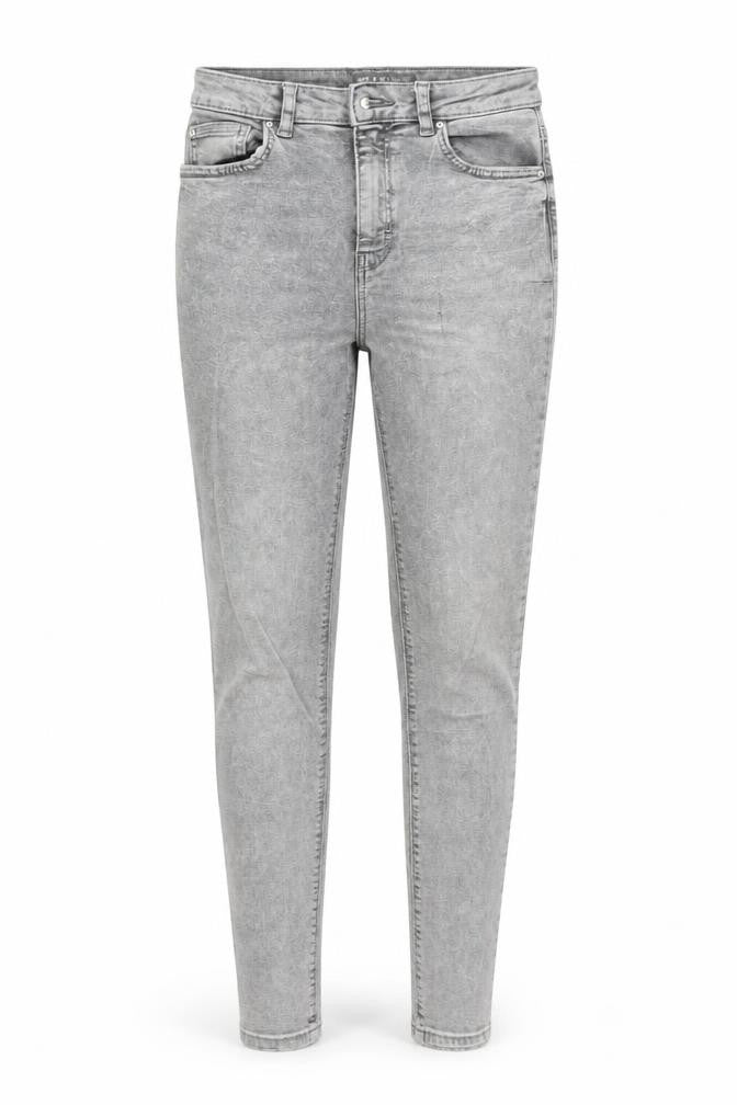 Front view of Denim Co women’s grey skinny stretch jeans, size UK 10