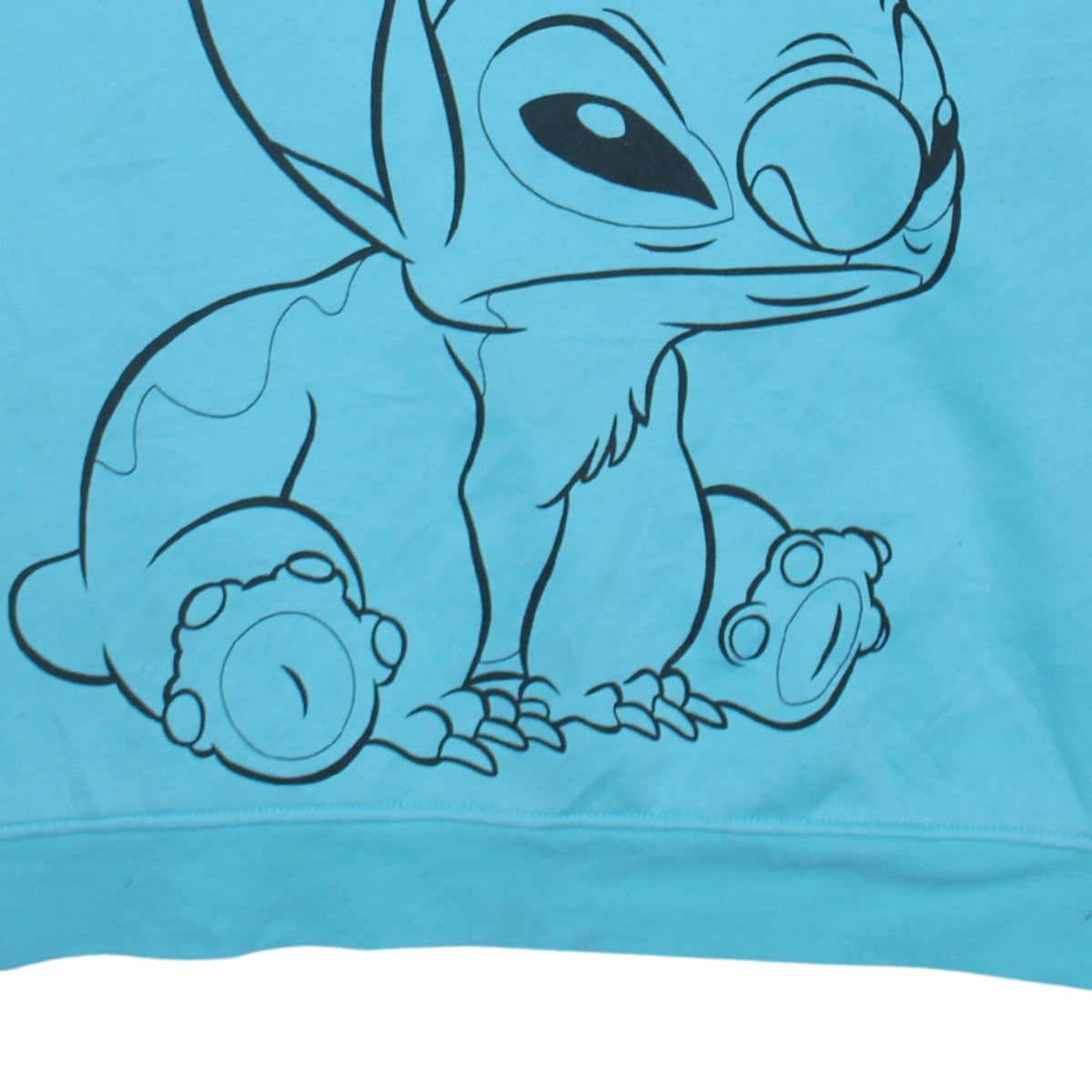 Disney Women Blue Stitch Crew Neck Pullover Sweatshirt XL