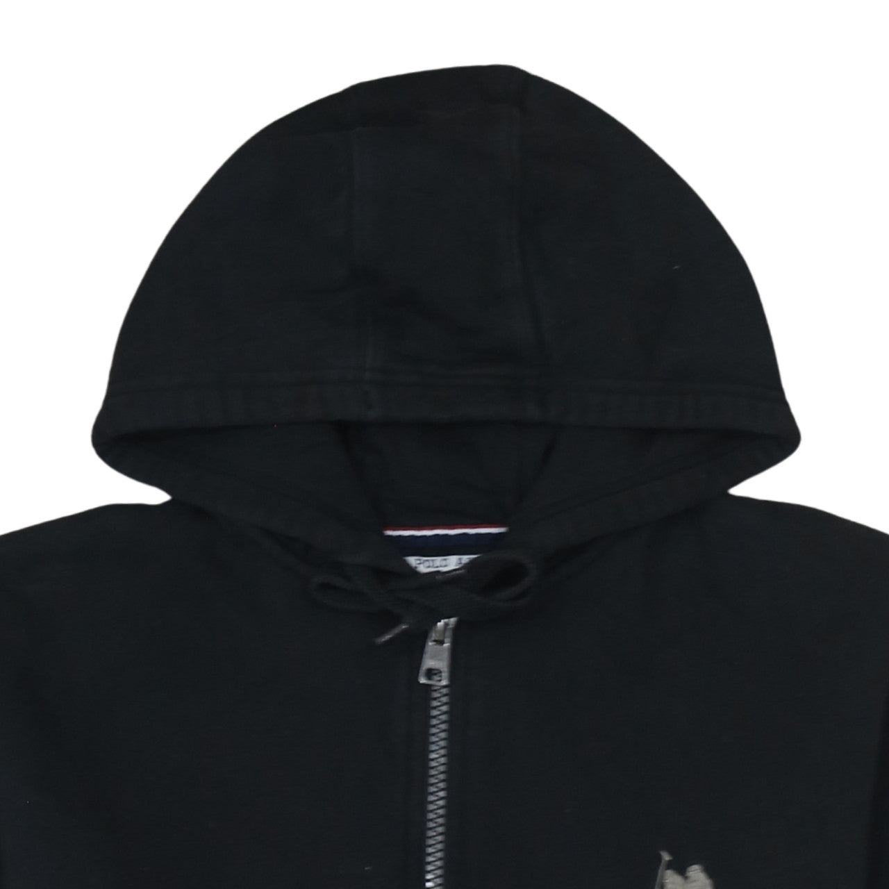 U.S. Polo Assn. Men’s Black Full Zip Hoodie L Logo Fleece Sweatshirt
