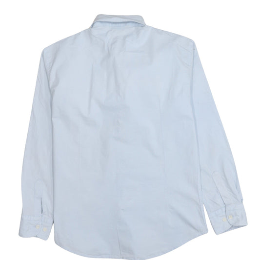Lacoste Men’s Blue Long Sleeve Cotton Button-Up Shirt Size L
