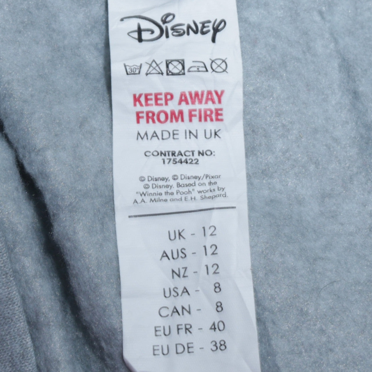 Disney Women Grey Size 12 Mickey Mouse Long Sleeve T-Shirt Dress