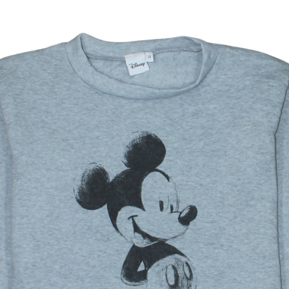 Additional view of Disney Women Grey, size 12, Mickey Mouse Long Sleeve T-Shirt Dress