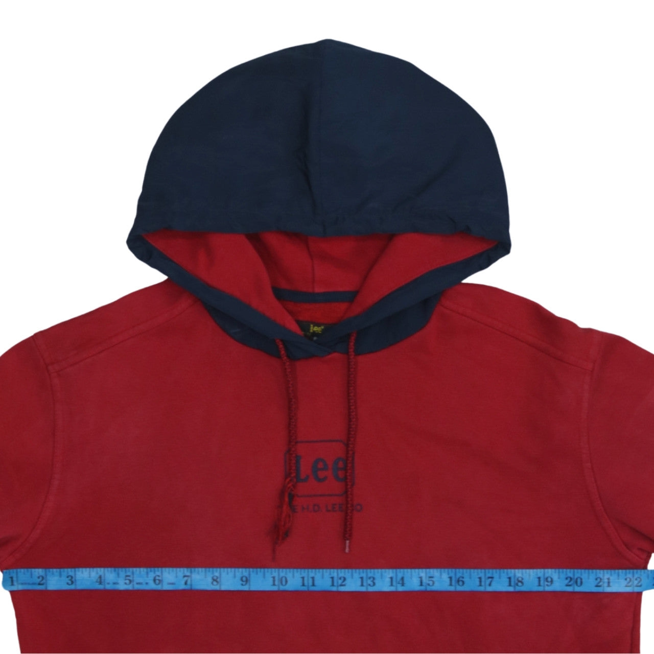 Lee Men's Red Pullover Hoodie M Regular Fit Fleece Sweatshirt